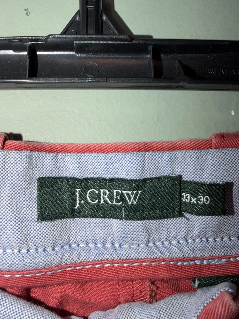 J.Crew Mens red swordfish-embroidered casual trousers Size 33X30
